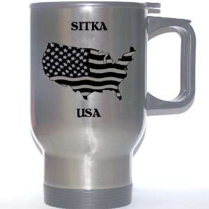  US Flag   Sitka, Alaska (AK) Stainless Steel Mug 