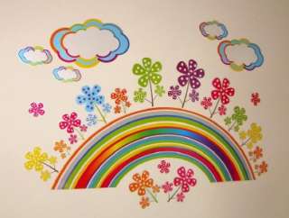 Girls/Children/Kid Bedroom RAINBOW/FLOWER Wall Stickers  