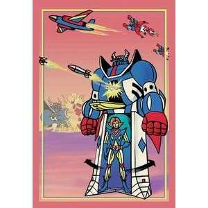   Paper poster printed on 20 x 30 stock. Warrior Robot