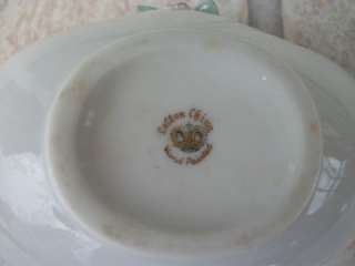 VINTAGE LEFTON HAND PAINTED VICTORIAN ASHTRAY WITH APPLIED ROSES 