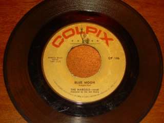 The Marcels 45 Doo Wop On Colpix #186 Blue Moon 1957  