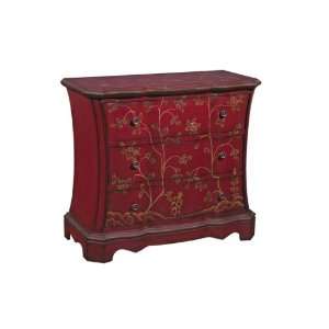   Red Curved Breakfront Chest By Stein World 58549