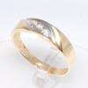 Wedding Ring 14K Solid Gold With 3 Small Diamonds Size 9 1/4  