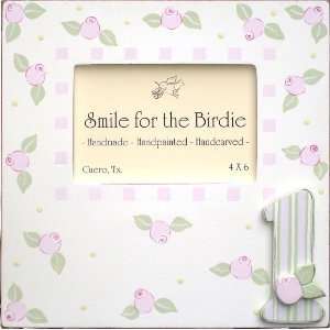  Girl First Birthday Picture Frame Smile for the Birdie 4x6 