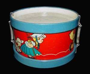 Vintage Toy Ohio Tin Drum Parade Kids Litho # 160  