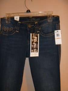 NWT SEXY JESSICA SIMPSON CRYSTALINE FLARE LEG JEANS SIZE 28 WOW 