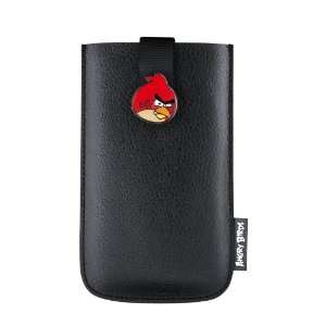   Angry Birds Pull Strap Mobile Phone Pouch   Black  Electronics