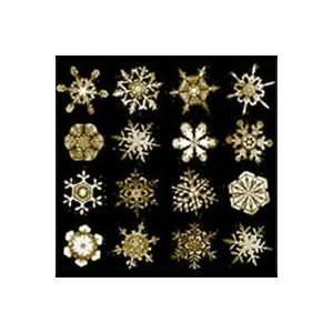  Ice Crystals Gold Black Christmas Party Lunch Napkins 