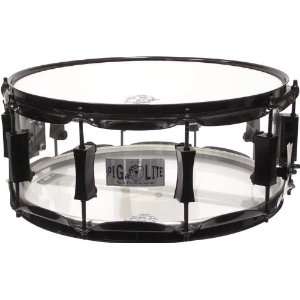  Pork Pie Acrylic Snare Drum with Black Powder Hardware 