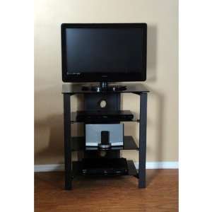  37 Black Glass TV Stand / Audio Rack Furniture & Decor
