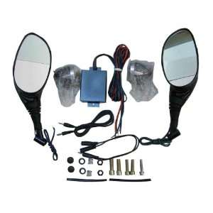  Of Motorcycle Rear View Mirrors With Built In Speakers And Amplifier 