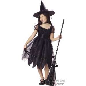  Childs Enchanted Black Witch Halloween Costume (Size 