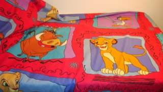 Disney~Lion King~Simba~Twin~Flat~Bed Sheet~EXC~Fabric~Material  