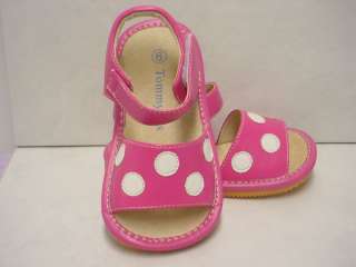 Hot Pink Polka Dot Squeaky Shoes/ Sandals 3,4,5,6,7,8,9  