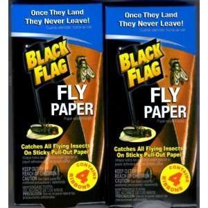  Black Flag Fly Paper   2 Packs Patio, Lawn & Garden