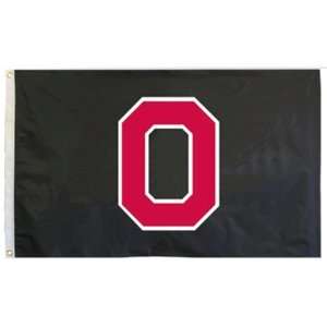  Ohio State 3x5 Black Flag with Red Block O Sports 