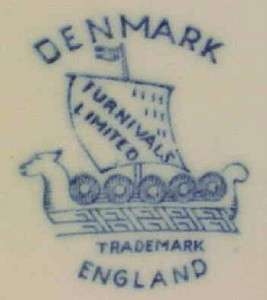 DENMARK BLUE & WHITE SALAD PLATE Furnivals England  