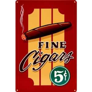  Vintage Fine Cigars Metal Bar Sign