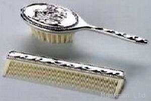 Wallace Silversmiths Noahs Ark Girls Comb & Brush Set  heavy and 