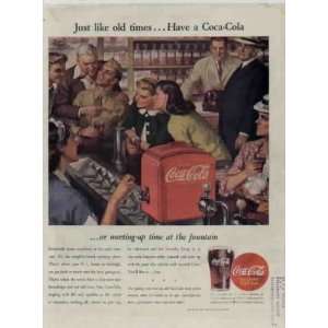  old times  Have a Coca Cola.  1945 Coca Cola / Coke Ad