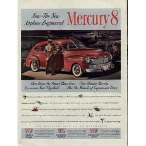   The New Airplane Engineered MERCURY 8.  1942 Mercury 8 Ad, A3352