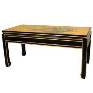  Gold Leaf Coffee Table in Black Furniture & Decor