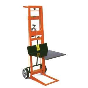   Two Wheeled Winch Model Steel Frame Pedal Lift with Platform Lifter