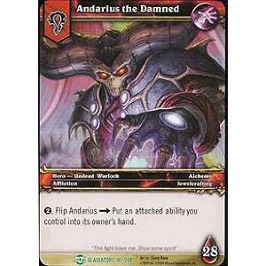   of Gladiators Single Card Andarius the Damned #10 Unc Toys & Games