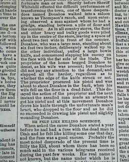   THE KID Life & Murders & JESSE JAMES Gang 1881 Old Newspaper  