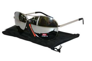 Brand New Aviator Sunglasses Full Silver Mirror Top Av Uv 400 Metal 