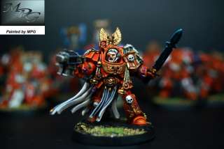 4BA63 Warhammer MPG Painted Blood Angels Terminators with Librarian 