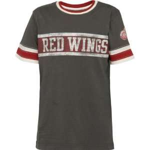  Detroit Red Wings Youth Vintage Arm Band T Shirt Sports 
