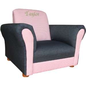   Upholstered Children Original Chair   Gingham/denim