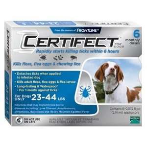   Certifect Medium Dog Flea & Tick 23 44 lbs Blue 6 month