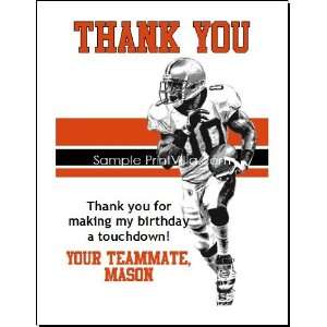  Bengals Colored Football Thank You Cards 