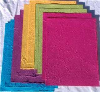 THICK Mulberry paper FULL SHEETS   BRIGHT COLORS   10  