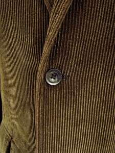mens dark brown CLAIBORNE velvet corduroy jacket blazer sport coat 