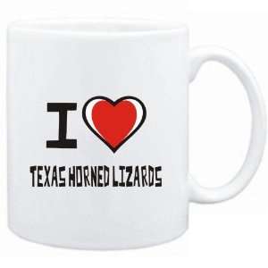    Mug White I love Texas Horned Lizards  Animals