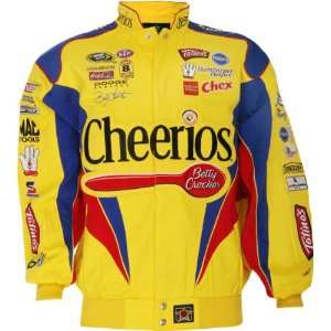  Bobby Labonte #43 Blue/Yellow Cotton Twill Jacket Sports 