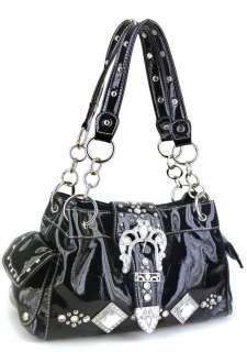 Shinny Inspired Rhinestone Buckle Designer Handbag Bag  