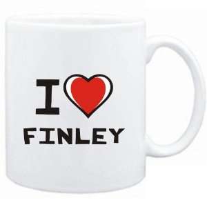 Mug White I love Finley  Last Names 