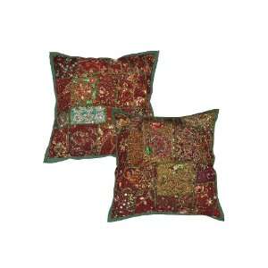 Handmade Indian Home Furnishing Cotton Heavy Zari, Embroidery, Sequins 
