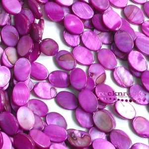  PURPLE TENNESSEE RIVER SHELL 10X14MM OVAL BEADS 16 