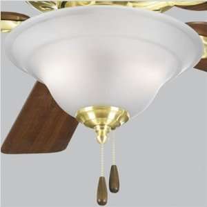  Fan Kit with Etched Glass Bowl Finish Satin Brass