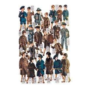  Vintage Art Little Boys Modeling Garments   03260 x