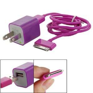  Gino Fuchsia USB Cable 2 Pin US Plug Power Adapter for 