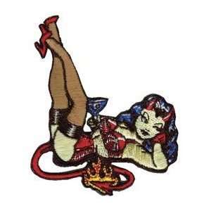   Sexy Martini Devil Girl Embroidered iron on Patch JJ5 