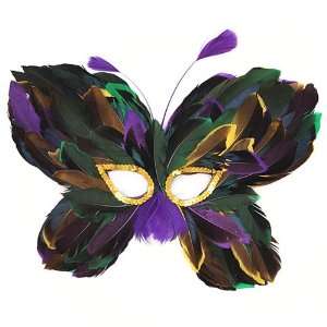  Mardi Gras Feather Mask 