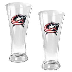  Sports NHL BLUE JACKETS 2pc 19oz Pilsner Glass Set 