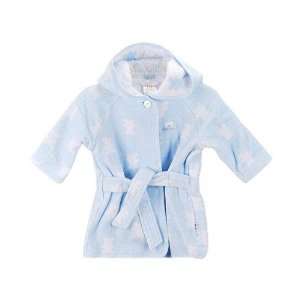   Baby Blue Hooded Teddy Bear Bath Robe Infant Boy One Size Baby